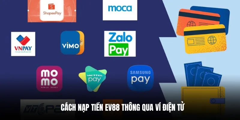 Cách nạp tiền EV88 thông qua ví điện tử.